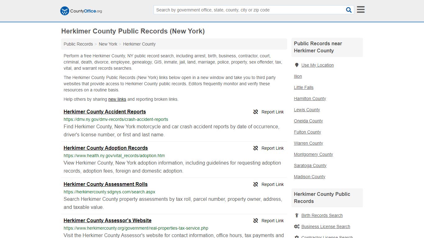 Public Records - Herkimer County, NY (Business, Criminal, GIS, Property ...